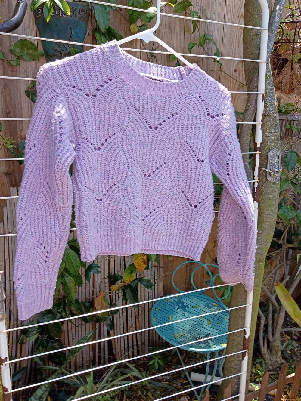Soft Lavender Knit Sweater - Women